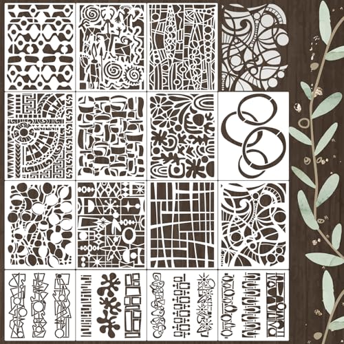 Stencils for Crafts Reusable Texture Stencils for Painting 10"x8"