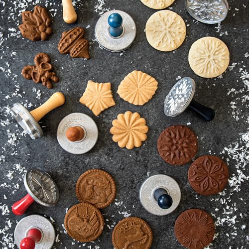 Nordic Ware Snowflake Cookie Stamps (Set of 3), Sturdy Cast Aluminium Cookie Stamp Set, Cookie Press Set Made in the USA, Sturdy and Durable Biscuit Maker Press Set - style: Snowflake