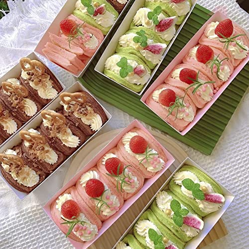 Ocmoiy Charcuterie Boxes with Clear Lids, 7.5x3.3 Inches, 50 Pack, Pink - color: Pink