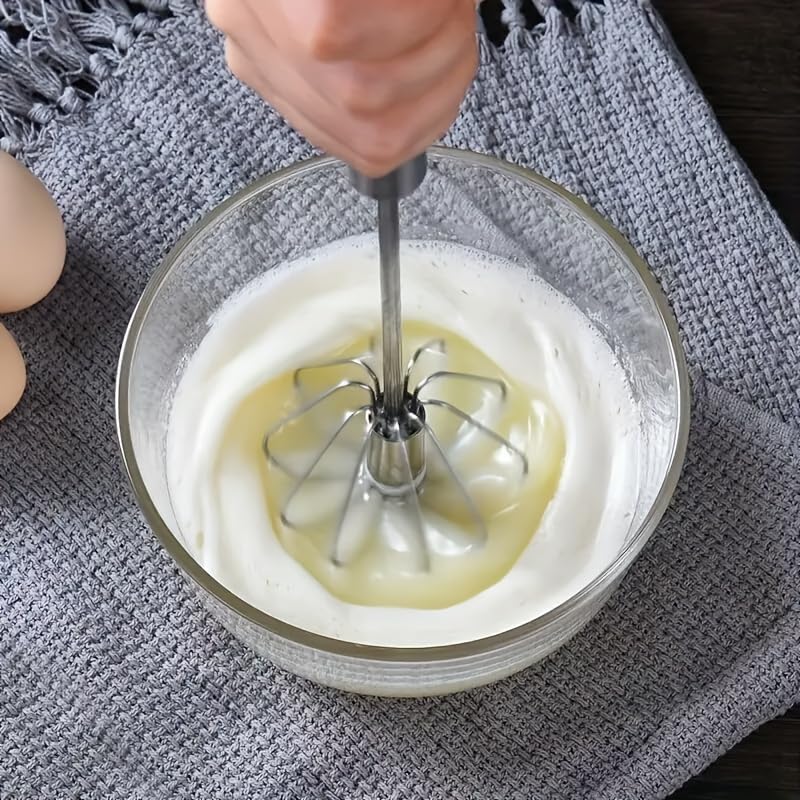 1pc Wireless Handheld Mixer - 4-Speed Metal Egg Beater | Suitable for Baking and Cooking Portable for Cream Pastry and Yolk Mixing Ergonomic Handle Durable Design