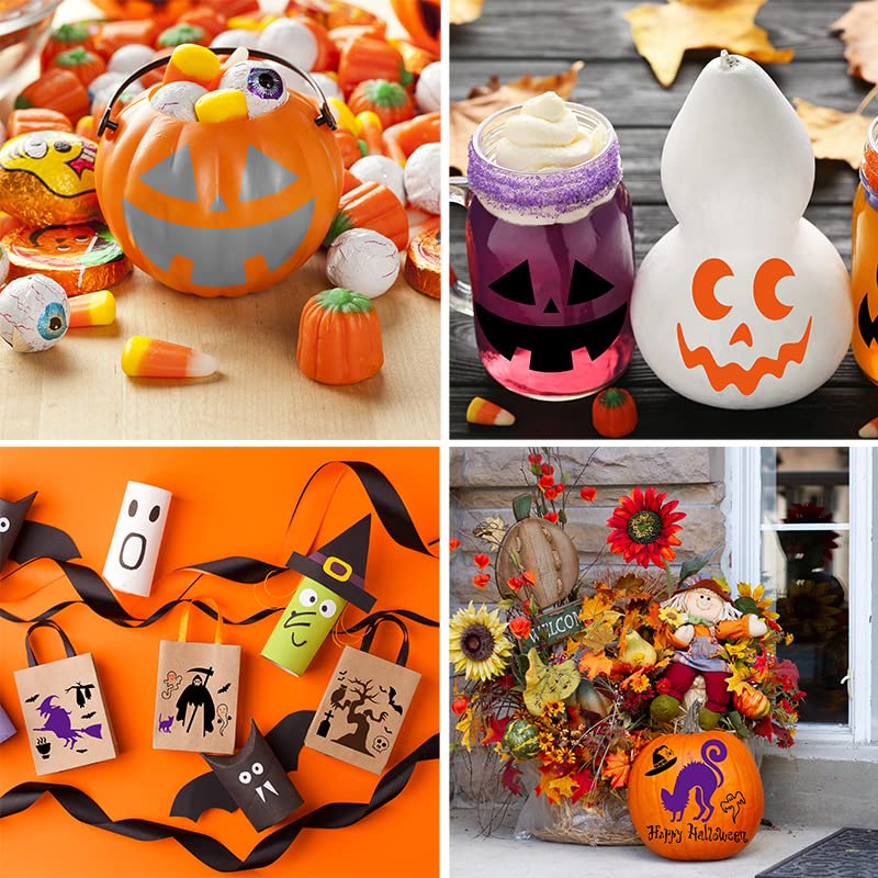 Halloween Stencils for Painting, 12 Pcs 6 Inch for Wood Signs Canvas - color: Halloween 6"