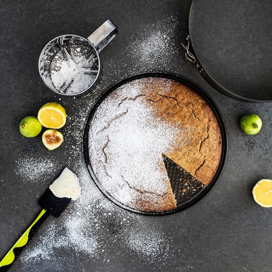 Springform Cake Pan Set of 3 (4, 7, 9 Inch) Round Leakproof Nonstick Cheesecake Pans with Removable Bottom Carbon Steel Bakeware - style: Round