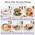12 Inch Clear Acrylic Cake Stand With Lid, Versatile Reversible Design